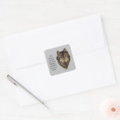 Wolf totem Inspirerend Spirit Animal Vierkante Sticker (Envelop)