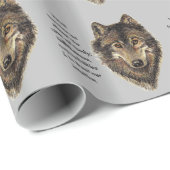 Wolf totem Inspirerend Spirit Animal Wrapp Cadeaupapier (Rol Hoek)