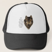Wolf totem Inspirerend Spirit Guide Animal voor W Trucker Pet (Voorkant)