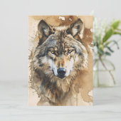 Wolf Totem Spirit Animal Betekenis Kaart (Staand voorkant)