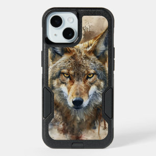 Wolf Totem Spirit Animal in aardse tinten