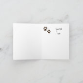 Wolf Tracks Animal Birthday Card Kaart (Binnen)