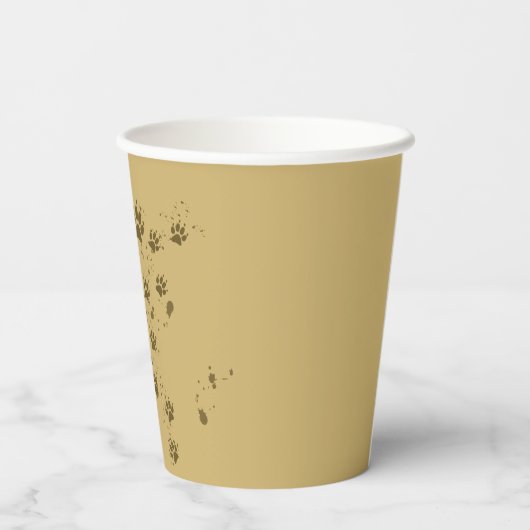 Wolf Tracks Paper Cup Papieren Bekers (Achterkant)