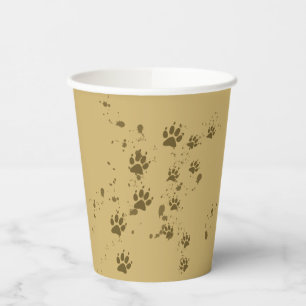 Wolf Tracks Paper Cup Papieren Bekers