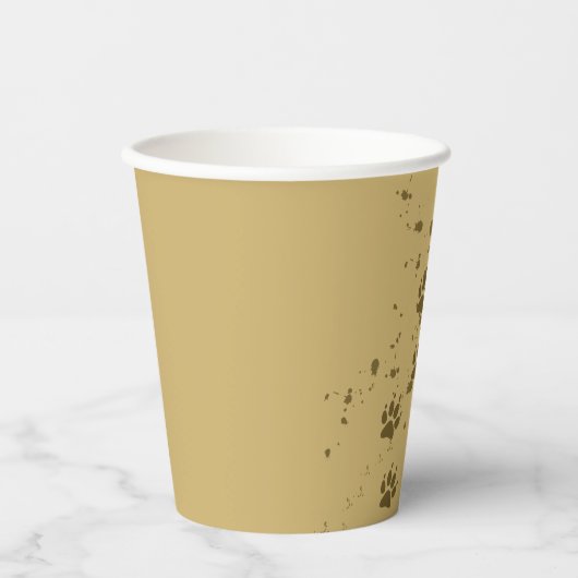 Wolf Tracks Paper Cup Papieren Bekers (Voorkant)