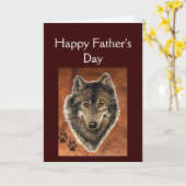 Wolf & Tracks Quote Happy Vaderdag Kaart (Gele Bloem)