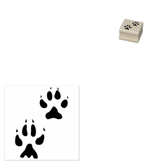 Wolf Tracks Rubberstempel (Gestempeld)