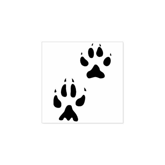 Wolf Tracks Rubberstempel (Afrduk)