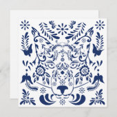 Wolf traditioneel patroon Post kaart (Voorkant / Achterkant)