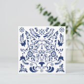 Wolf traditioneel patroon Post kaart (Staand voorkant)