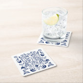 Wolf traditionele folk ornament Papier Onderzetter (Insitu)