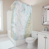 Wolf Trap naar Smith Point Nautical Chart Douchegordijn (In situ)