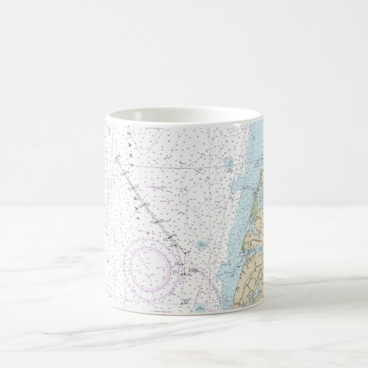 Wolf Trap naar Smith Point Nautical Chart Koffiemok (Center)