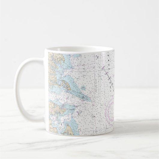 Wolf Trap naar Smith Point Nautical Chart Koffiemok (Links)