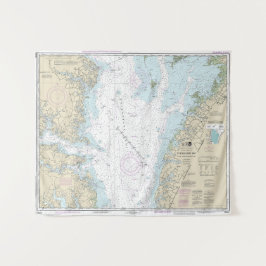 Wolf Trap naar Smith Point Nautical Chart Wandkleed