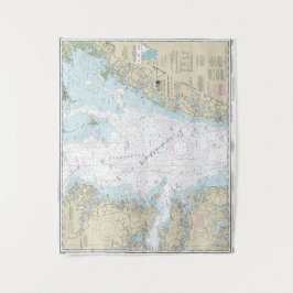 Wolf Trap naar Smith Point Nautical Chart Wandkleed