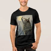 wolf Tri-Blend shirt (Voorkant)