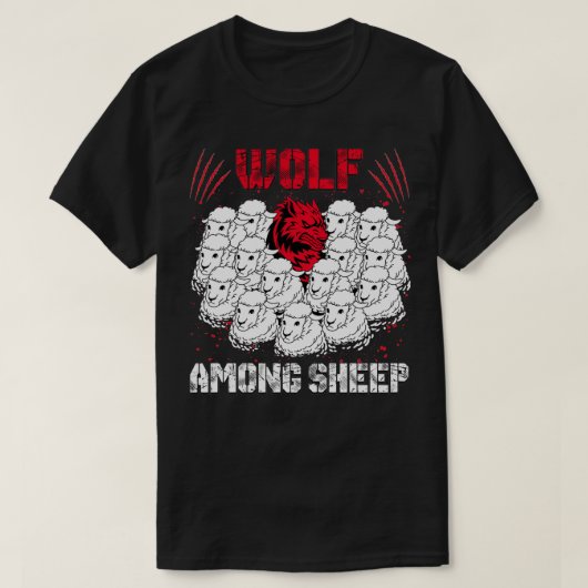 Wolf tussen schapen... ik ben geen van de Sheep Pa T-shirt (Design voorkant)