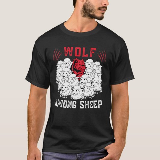 Wolf tussen schapen... ik ben geen van de Sheep Pa T-shirt (Voorkant)