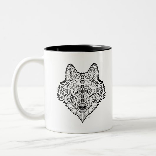 Wolf Tweekleurige Koffiemok (Links)