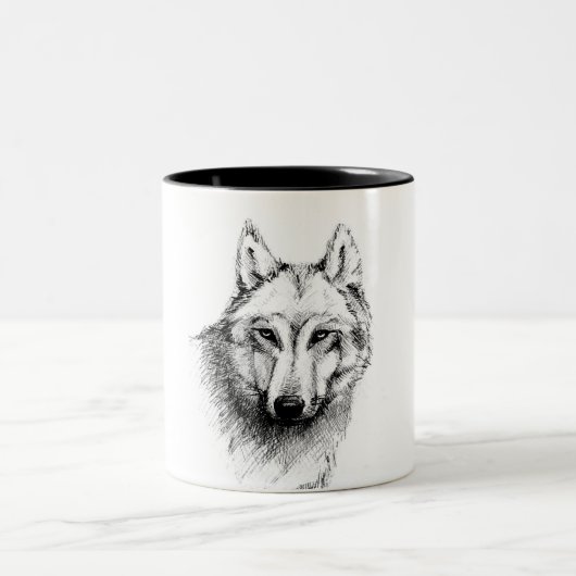 Wolf  tweekleurige koffiemok (Center)