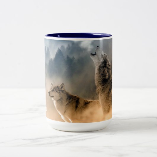 Wolf Two-Tone Coffee Mok (Center)