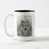 Wolf Two-Tone Coffee Mok (Links)