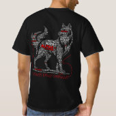 Wolf Typography Kunst | Regel van de Nacht | Alpha T-shirt (Achterkant)