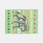 Wolf Ugly KerstSweater Wildlife Series Fleece Deken (Voorkant (Horizontaal))