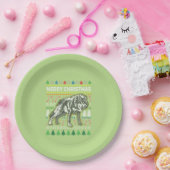 Wolf Ugly KerstSweater Wildlife Series Papieren Bordje (Feest)