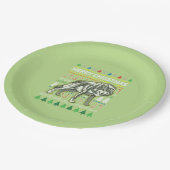 Wolf Ugly KerstSweater Wildlife Series Papieren Bordje (Gekanteld)