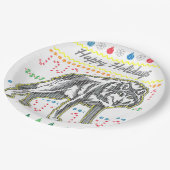 Wolf Ugly KerstSweater Wildlife Series Papieren Bordje (Gekanteld)