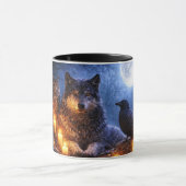 Wolf Uil Raaf Mystische Koffiekop Mok (Midden)