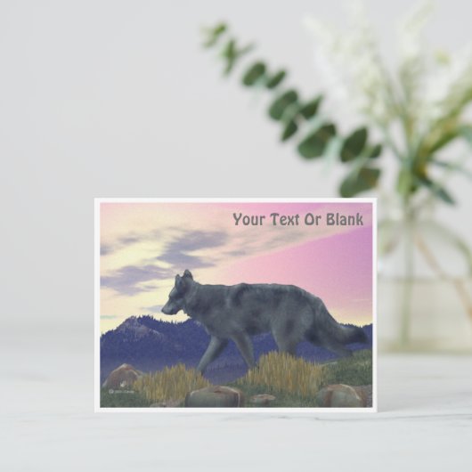 Wolf uit het hoge land briefkaart (Staand voorkant)
