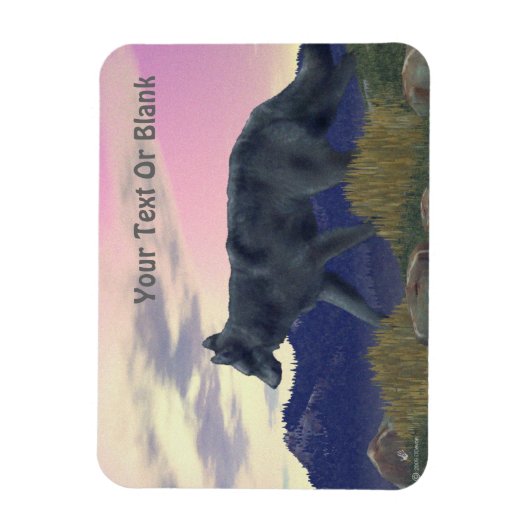 Wolf uit het hoge land magneet (Verticaal)