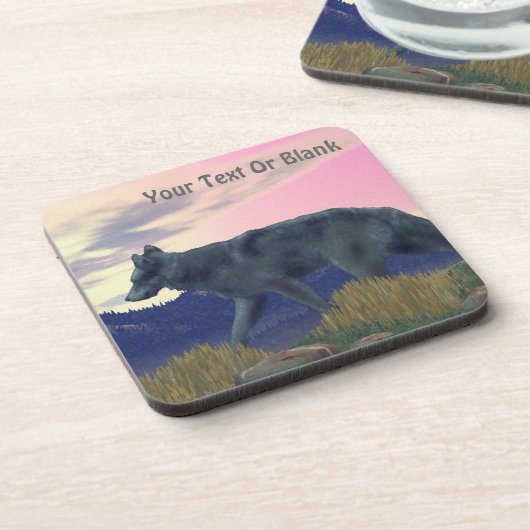 Wolf uit het hoge land onderzetter (Linkerzijde)