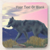 Wolf uit het hoge land onderzetter (Voorkant)