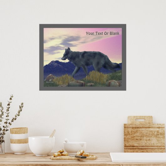 Wolf uit het hoge land poster (Keuken)