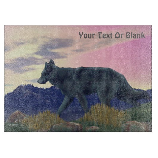 Wolf uit het hoge land snijplank (Voorkant)