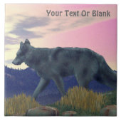 Wolf uit het hoge land tegeltje (Voorkant)