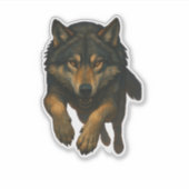 Wolf-uitknipsticker Sticker (Voorkant)