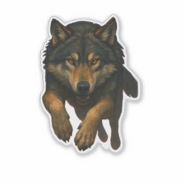 Wolf-uitknipsticker Sticker