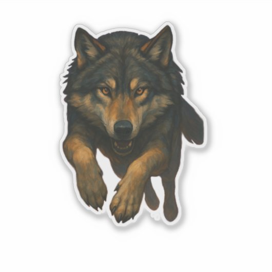 Wolf-uitknipsticker Sticker (Voorkant)
