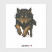 Wolf-uitknipsticker Sticker (Vel)