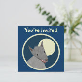 Wolf-uitnodigingen Kaart (Staand voorkant)