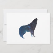 Wolf universum silhouette - Kies achtergrondkleur Kaart (Achterkant)