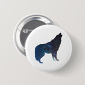 Wolf universum silhouette - Kies achtergrondkleur Ronde Button 5,7 Cm (Voorkant /achterkant)