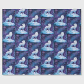 Wolf unter magischem Sternenhimmel Cadeaupapier (Vlak)