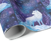 Wolf unter magischem Sternenhimmel Cadeaupapier (Rol Hoek)