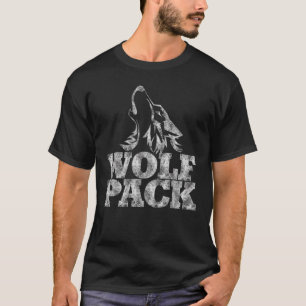Wolf van de Natuur van de dieren in de Nachtlucht T-shirt